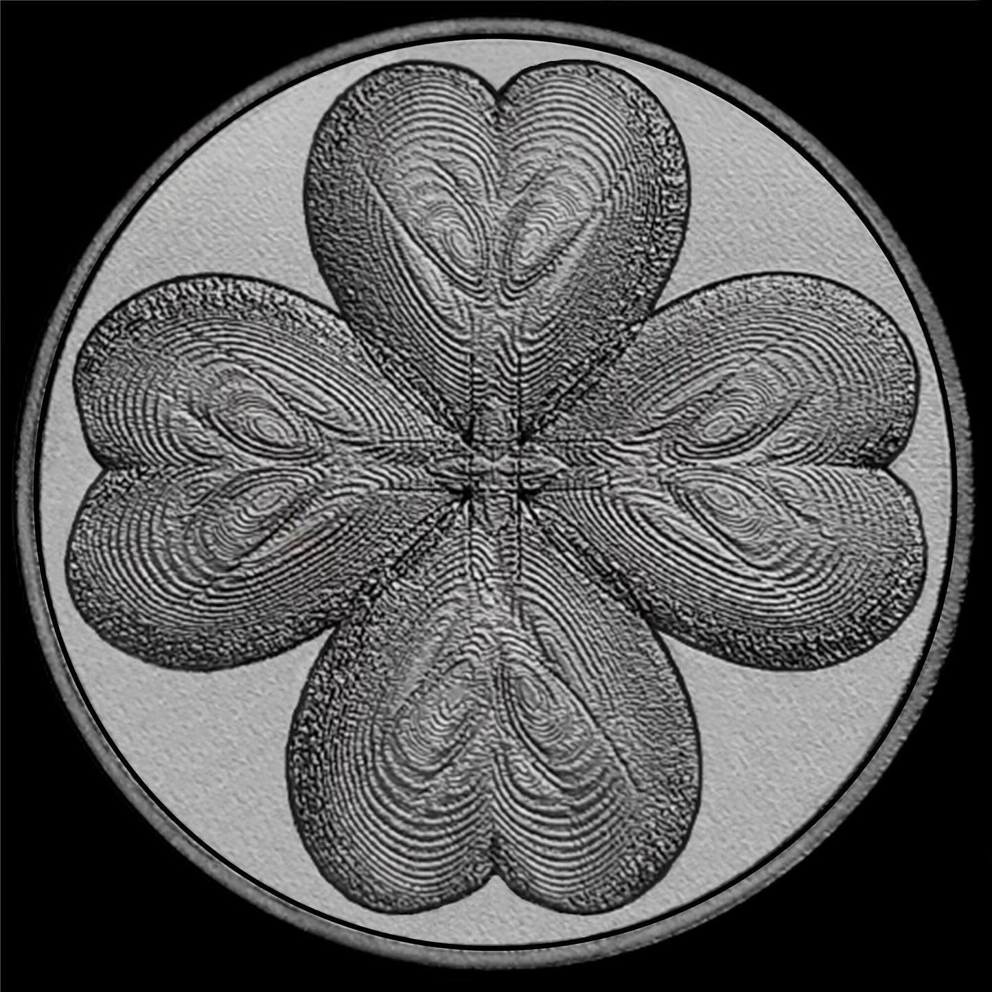 Four Leaf Clover Engraved Band Compatible with Samsung Galaxy Watch 3 45mm 46mm Gear S3 Frontier and Classic Black St Steel Strap SR1-B22