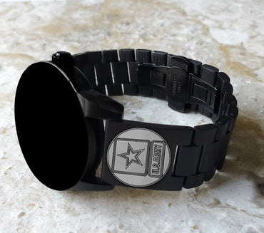 US Army Engraved Watch Band for Garmin Forerunner 745 265 255 Venu 3 2 Vivoactive 4 Darth Vader First Avenger Black St Steel Strap US1 -B22