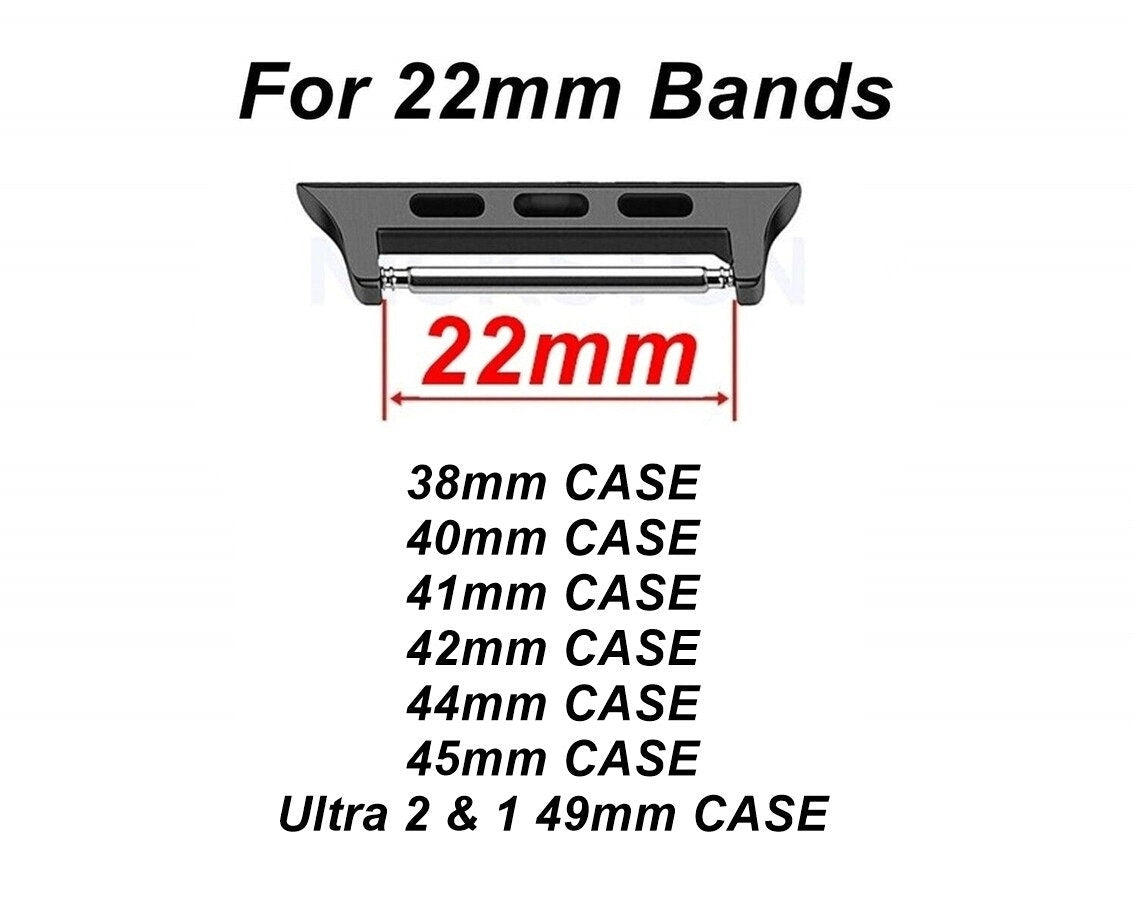 Apple Watch Band Strap Adapters Spring Bar Connectors for iWatch 38 40 41 42 44 45 49mm Ultra 2 9 8 7 SE 6 5 4 3 2 1 Rose Gold Silver Black