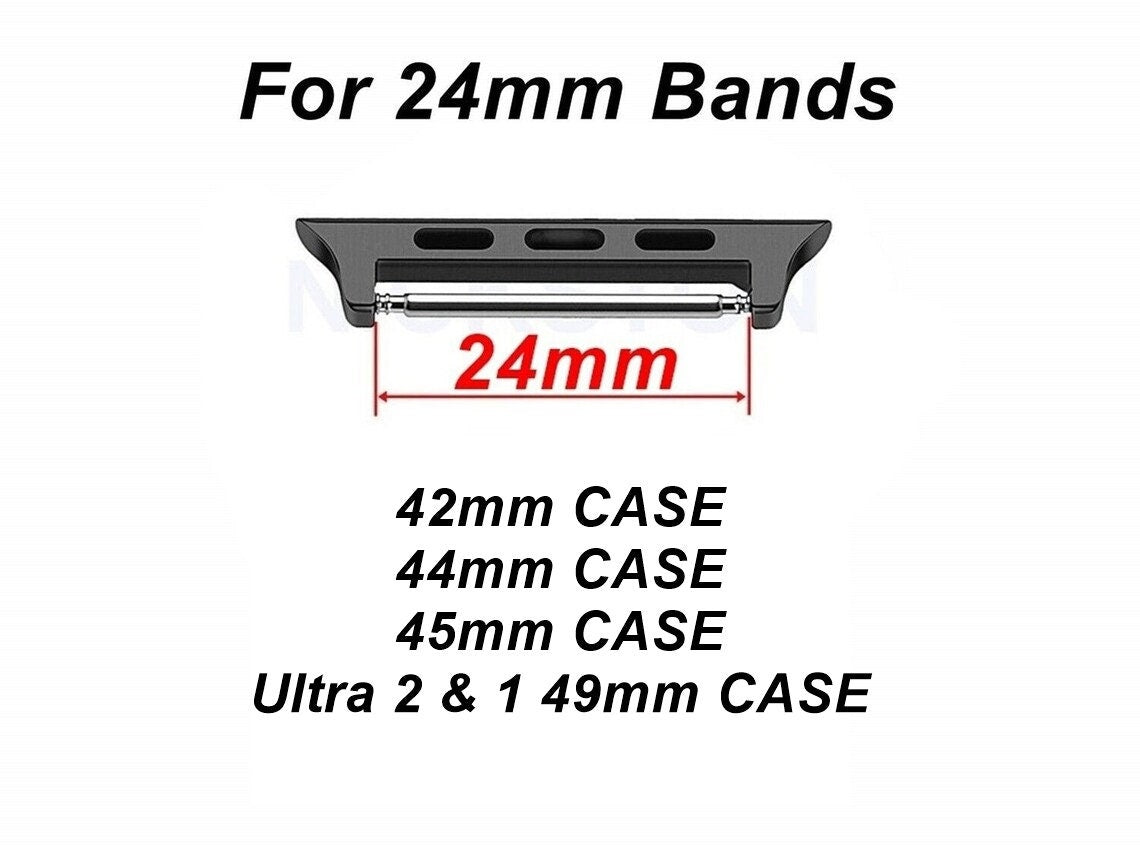 Apple Watch Band Strap Adapters Spring Bar Connectors for iWatch 38 40 41 42 44 45 49mm Ultra 2 9 8 7 SE 6 5 4 3 2 1 Rose Gold Silver Black