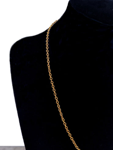 2mm Gold Shiny Color Stainless Steel Rolo Chains Necklace Unisex Customisable Size Elegant Fine Jewelry Tarnish Resistant