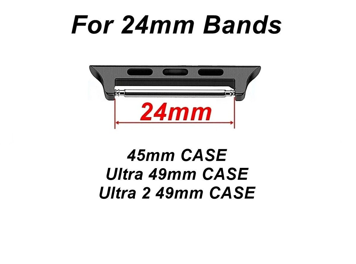 Apple Watch Band Strap Adapters Spring Bar Connectors for iWatch Ultra 2 49mm and 9 8 Series 41mm 45mm Case Rose Gold Silver Black