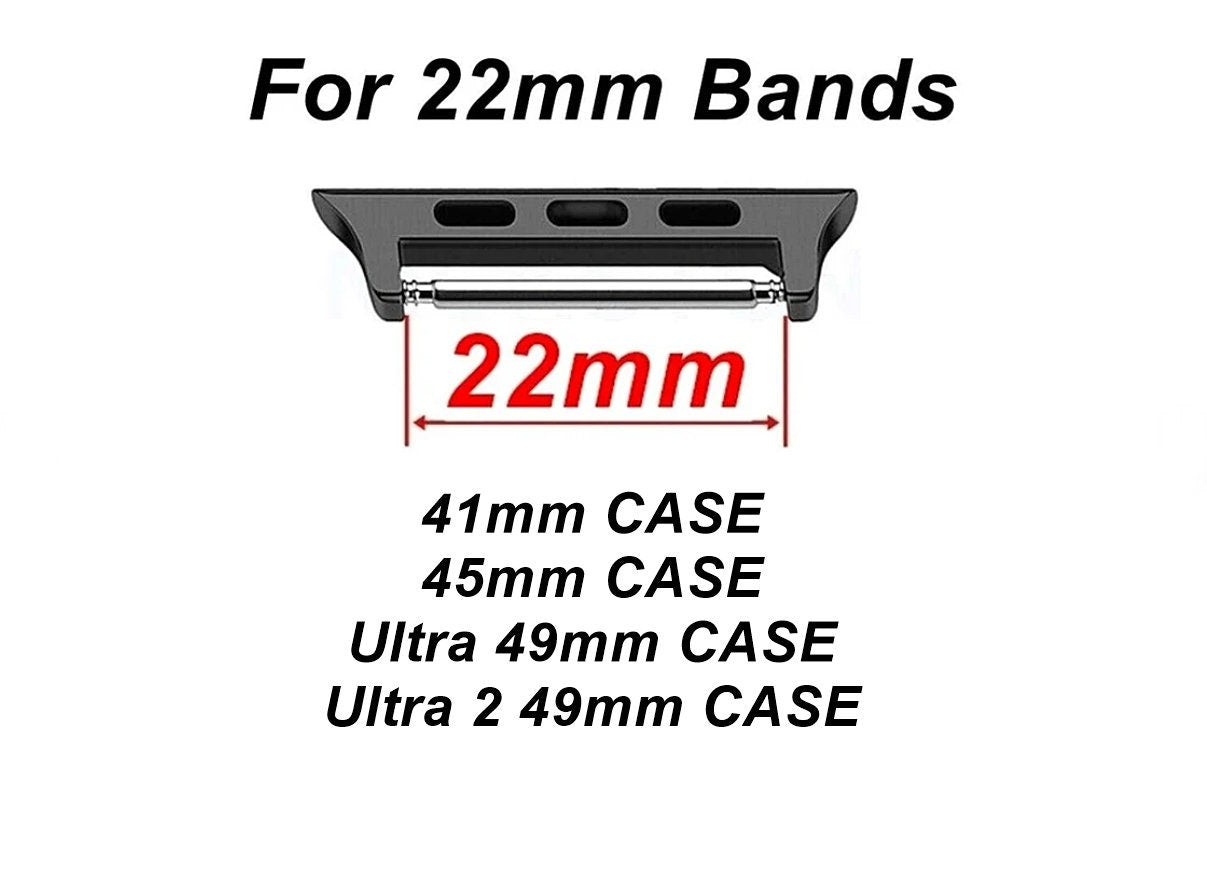 Apple Watch Band Strap Adapters Spring Bar Connectors for iWatch Ultra 2 49mm and 9 8 Series 41mm 45mm Case Rose Gold Silver Black