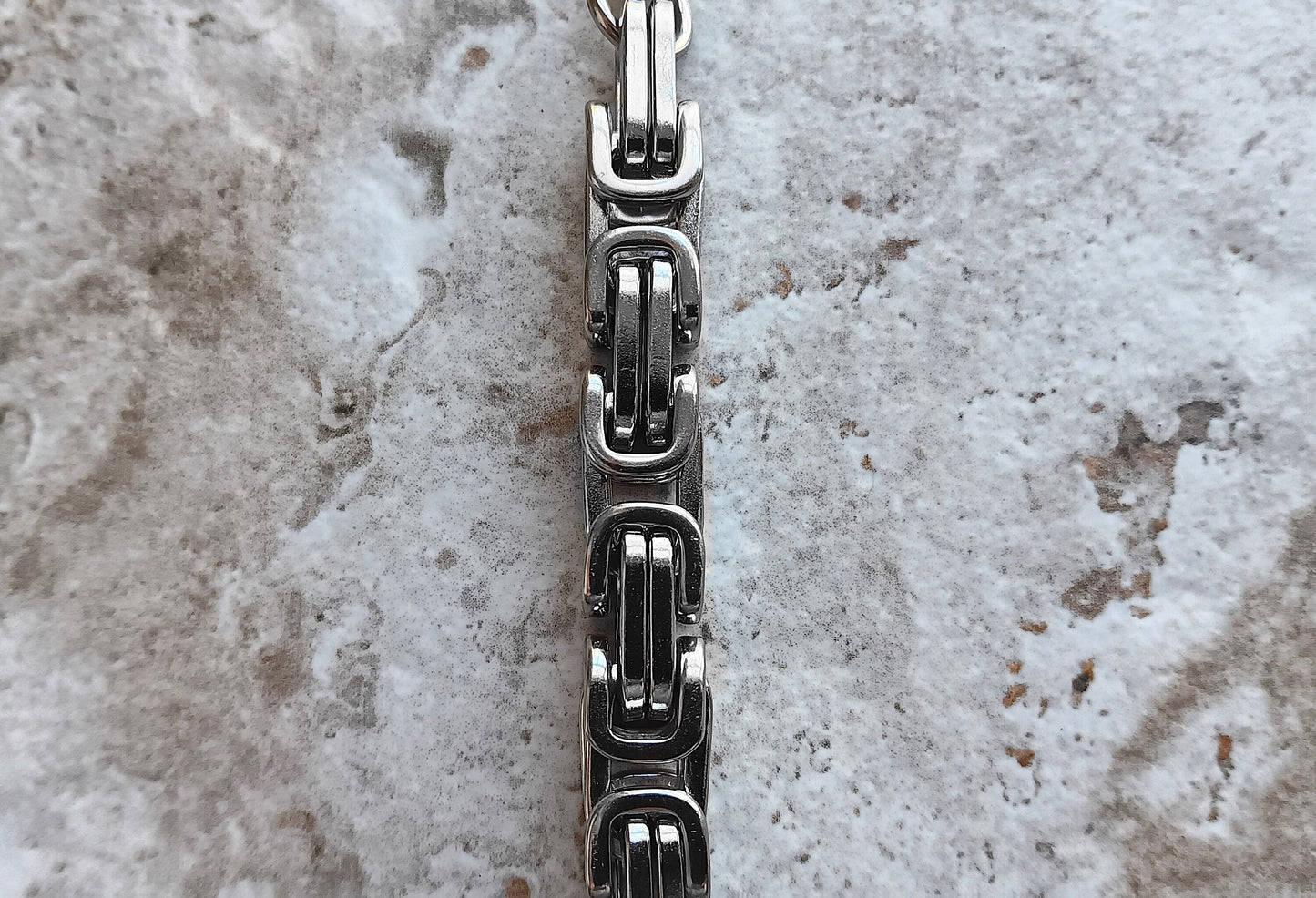 Medical ID Name Alert Bracelet Custom Personalized Engraved 8mm Byzantine Stainless Steel Band Strap Tarnish Resistant Jewelry Great Gift