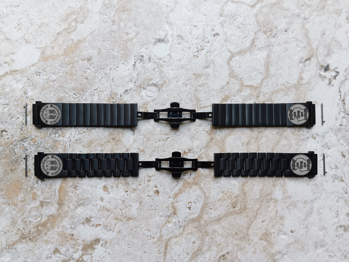 Garmin Engraved Germany Symbols Band for Vivomove 3 Trend Luxe Sport Style D2 Air X10 Vivoactive 5 3 Venu 2 Plus Sq 2 Black Strap DES -A20