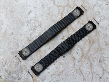 Google Pixel Watch 3 2 1 41mm Engraved US Navy Watch Band Stainless Steel Tooled Black Color Bracelet Strap NE1 -A20