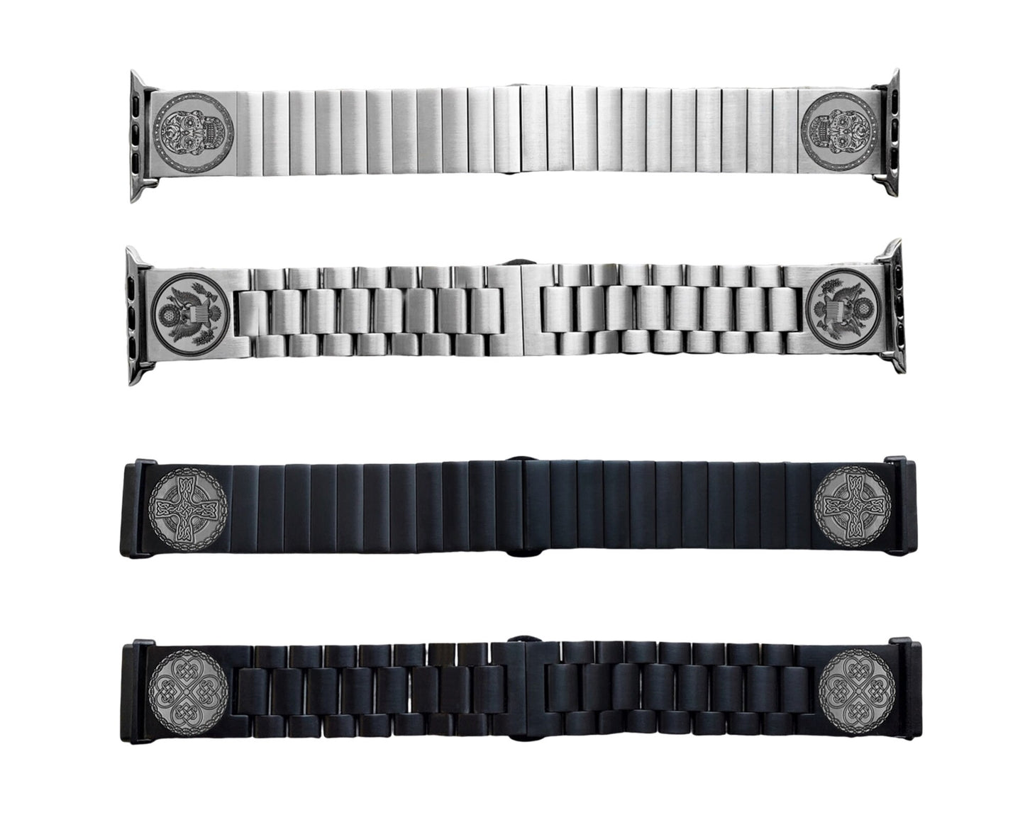 22mm 2 Links for Watch Bands Straps Stainless Steel 1 Bead 3 Bead Style Replacement with Pins Silver Black Color Link Removal Install Tool
