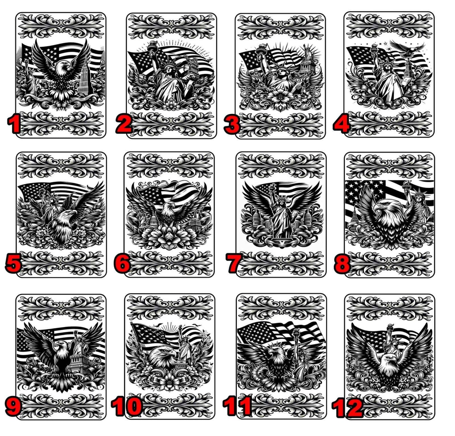 Different Designs to Choose to be Engraved.