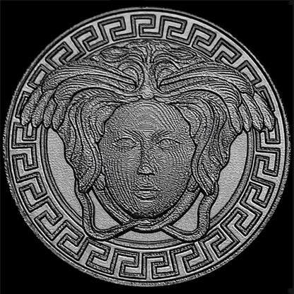 Medusa Head Engraved Watch Band for 22mm Width Lugs Traditional Casual Luxury and Smartwatches Black Color Stainless Steel Strap Bracelet N13