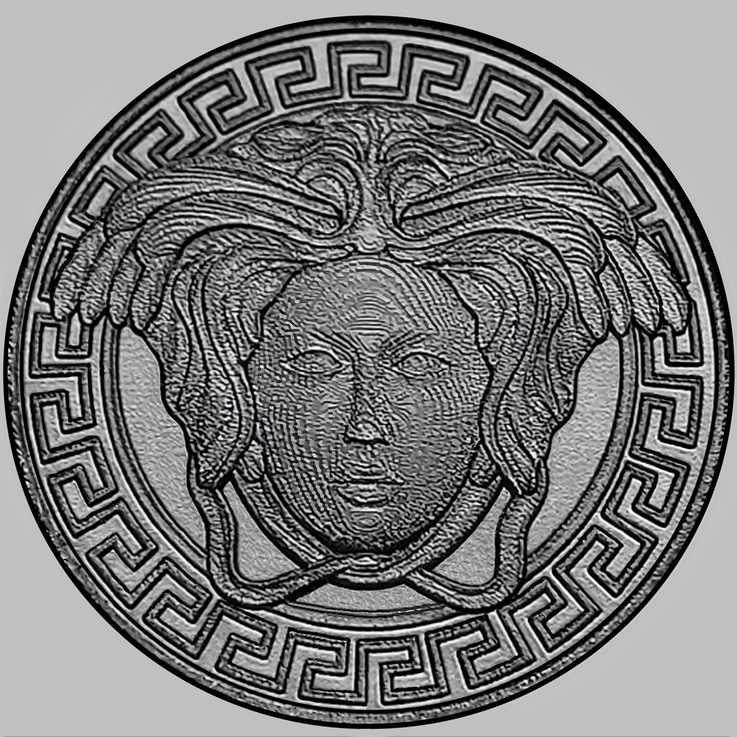 Medusa Head Engraved Watch Band Compatible with Samsung Galaxy Watch 3 45mm 46mm Gear S3 Frontier and Classic Stainless Steel Bracelet Strap N13 -B22