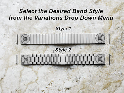 Pirate Skull Engraved Watch Band Compatible with Garmin Forerunner 745 265 255 Venu 3 2 Vivoactive 4 Darth Vader First Avenger Stainless Steel Strap PS2 -B22