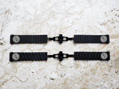 Marine Corps Engraved Watch Band Compatible with Fitbit Versa Lite 2 3 4 and Sense 1 2 Smartwatches Black Color Stainless Steel Bracelet Strap MC1