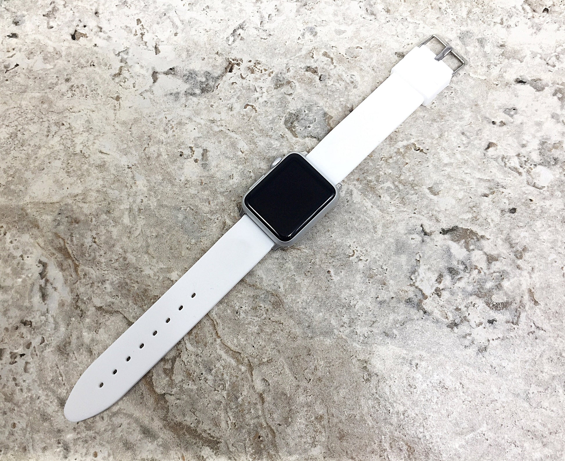 Apple iWatch Soft Rubber Band for All Series 38mm 40mm 41mm 42mm 44mm 45mm 49mm Smooth Waterproof Strap Highly Resistance AABB