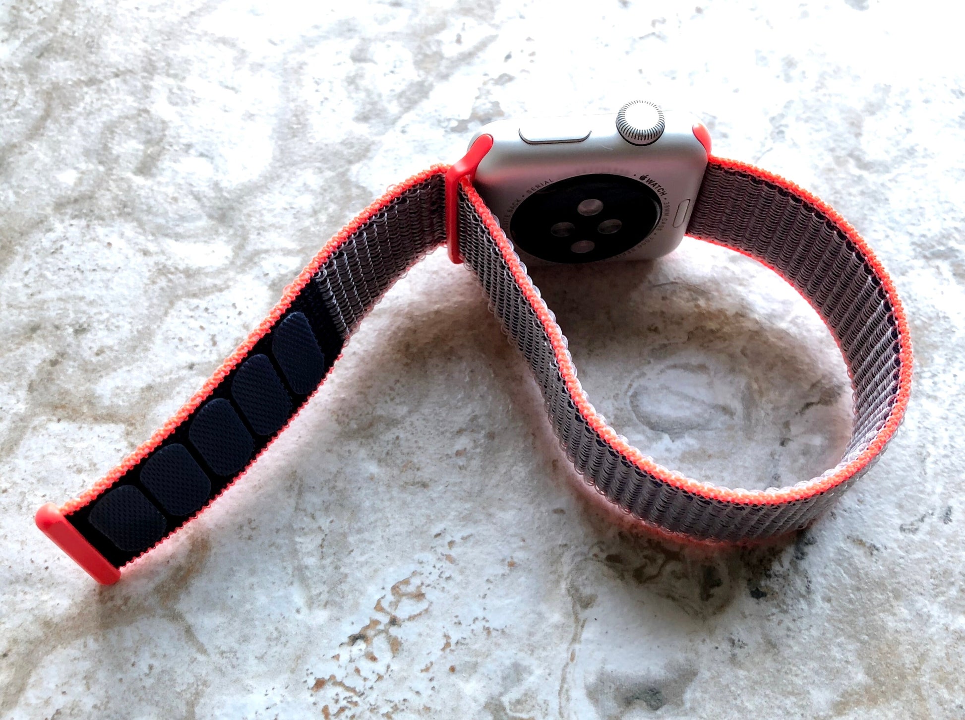 Apple Signal Red Sports Loop Hook Band Strap for iWatch 38mm 40mm 41mm Case 1 2 3 4 5 6 SE 7 8 9 Series Edition Breathable Soft Nylon Weave