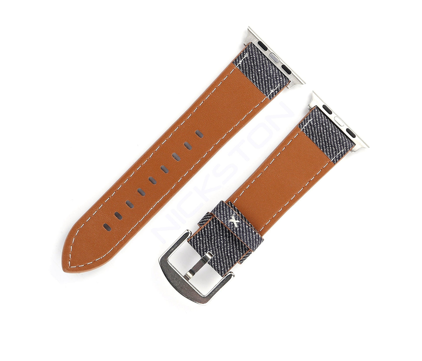 Apple AP-JD4 Highly Resistance for Watch 38mm 40 41mm 42mm 44mm 45mm 49mm Case Ultra 2 9 8 7 SE 6 5 4 3 2 1 Series Coated Leather Jeans Band