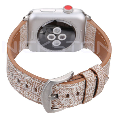 Apple AP-JW1 Highly Resistance for iWatch 38mm 40mm 41mm 42mm 44mm 45mm 49mm All Series Bracelet Coated Soft Leather Jeans Band Straps