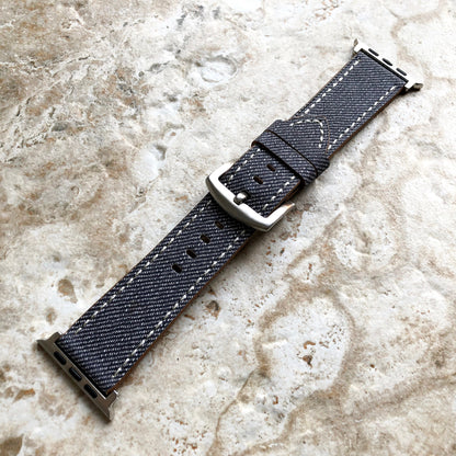 Apple AP-JD4 Highly Resistance for Watch 38mm 40 41mm 42mm 44mm 45mm 49mm Case Ultra 2 9 8 7 SE 6 5 4 3 2 1 Series Coated Leather Jeans Band