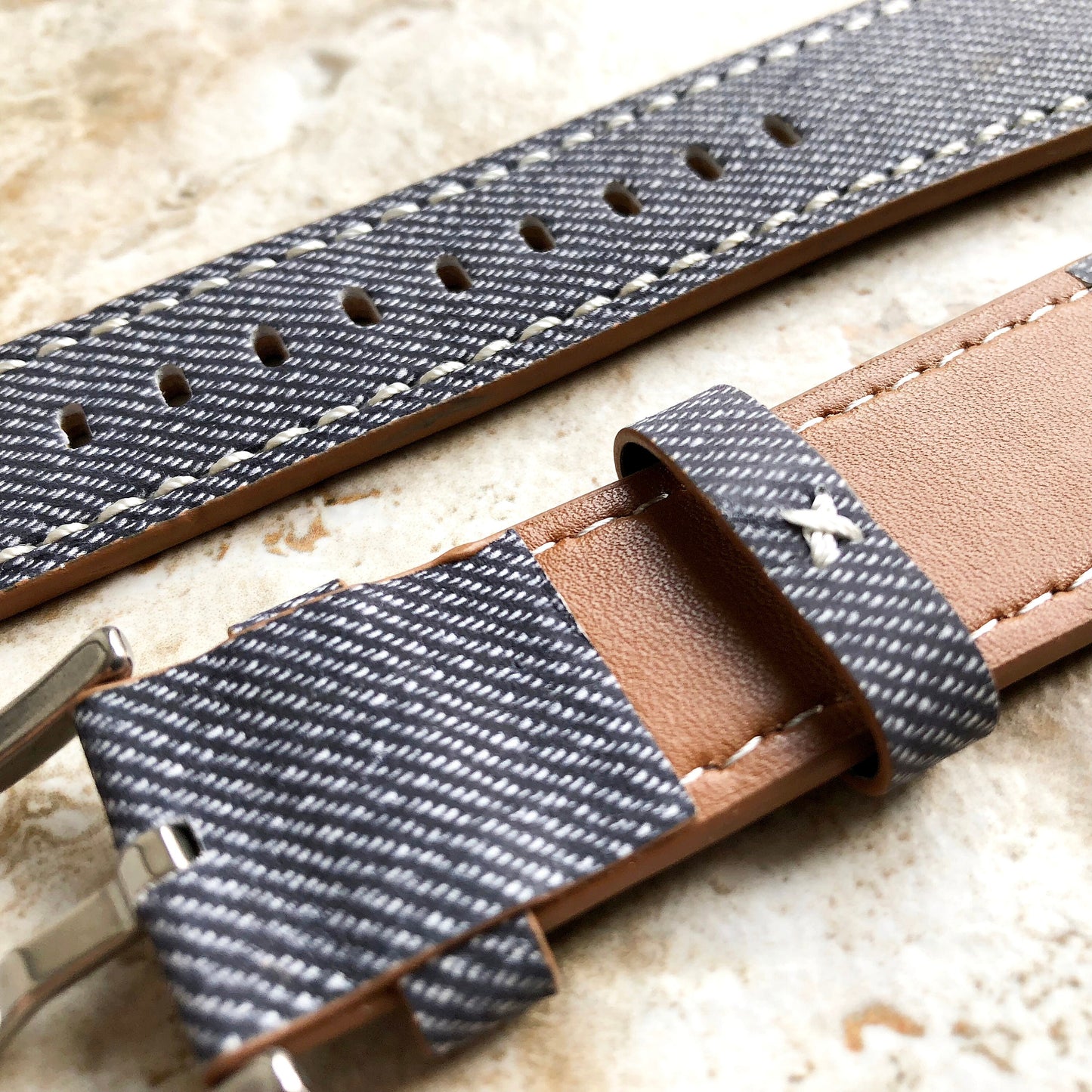 Apple AP-JD4 Highly Resistance for iWatch Ultra 2 49mm and 9 8 Series 41mm 45mm Case Coated Soft Leather Jeans Band Bracelet Strap