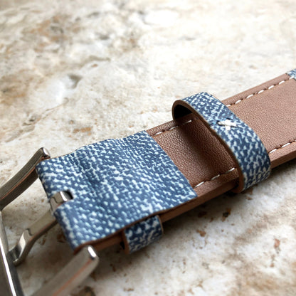 Apple AP-JLB2 Highly Resistance for iWatch All Series All Series 38mm 40mm 41mm 42mm 44mm 45mm 49mm Coated Leather Print Jeans Band Straps