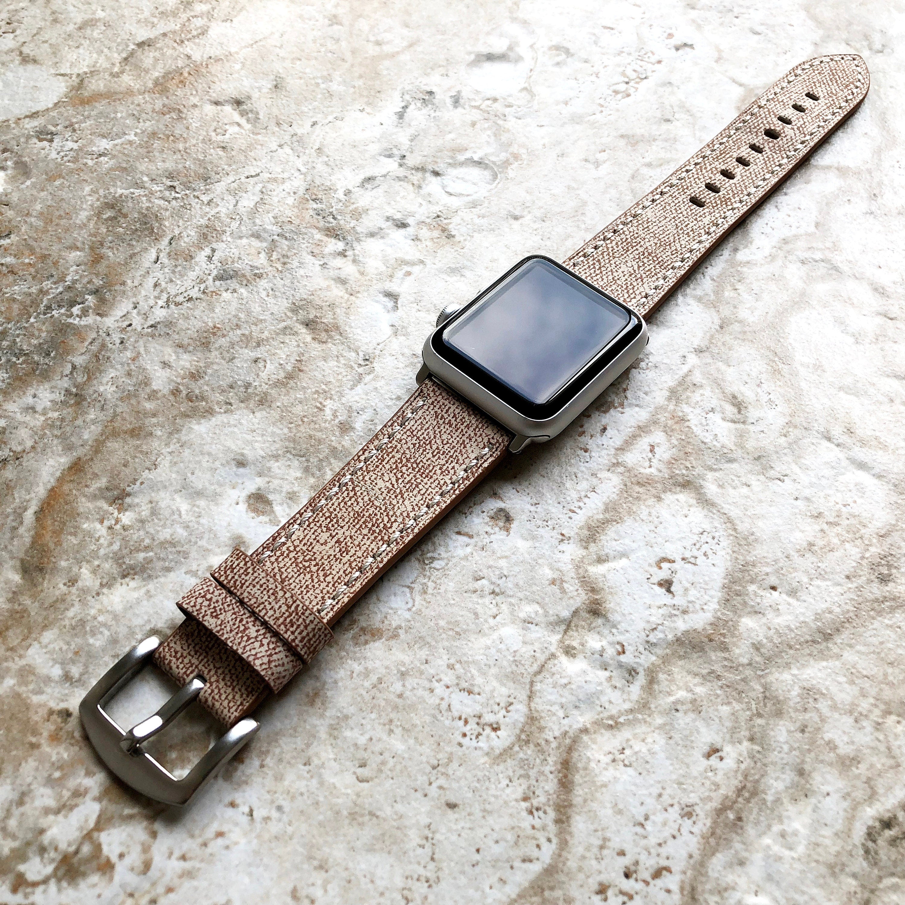 Apple AP-JW1 Highly Resistance for iWatch 38mm 40mm 41mm 42mm 44mm 45mm 49mm All Series Bracelet Coated Soft Leather Jeans Band Straps