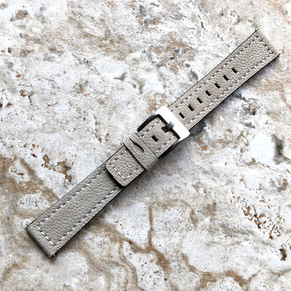 Garmin Gray Suede Stitched Band for D2 Delta S Instinct 2S Descent Mk2S Mk3 Mk3i 43mm Approach S70 42mm Leather Quick Fit Watch Strap A20B18