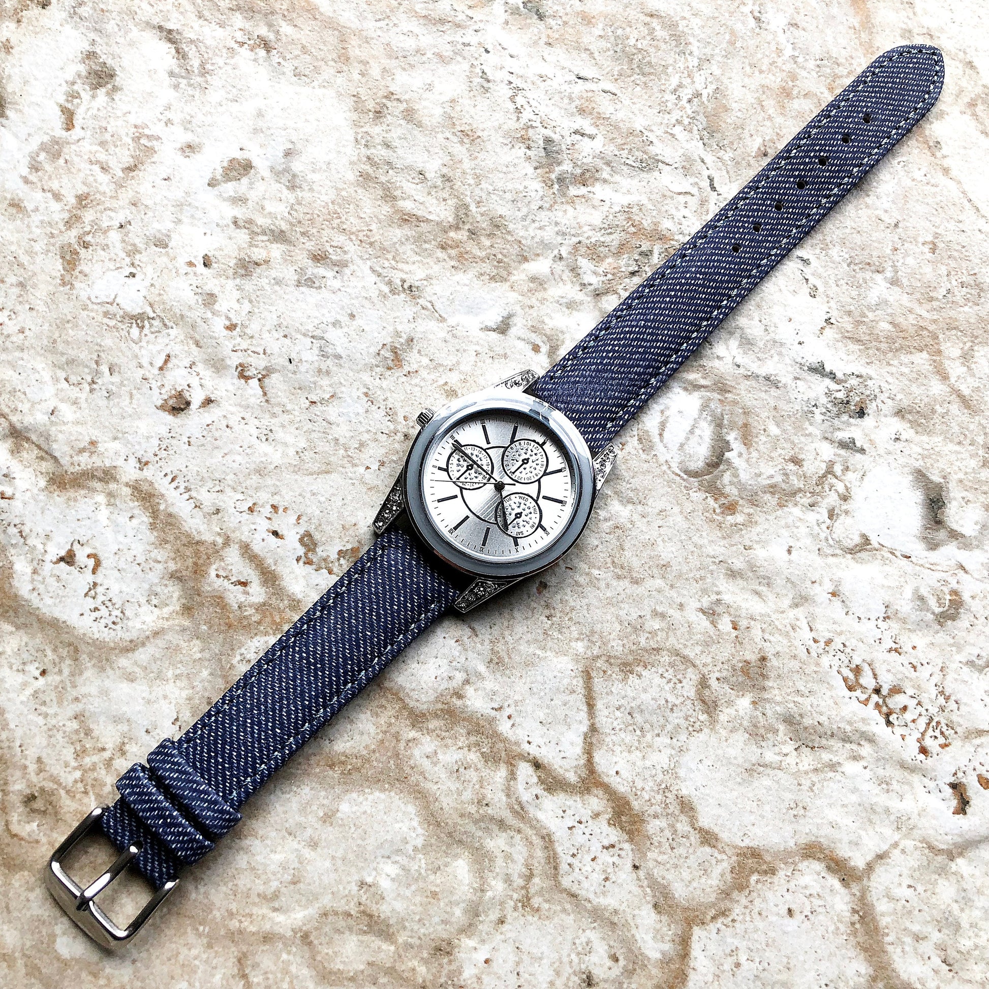 Garmin Jeans Printed JDB Band for epix Pro Gen 2 42mm and fenix 6S Pro 5S fenix 5S Plus Leather Quick Fit Bracelet Watch Strap A20B18