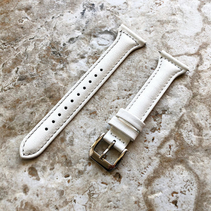 Garmin White Elegant Band for Forerunner 745 265 255 Venu 3 2 Darth Vader First Avenger Vivoactive 4 Slim Leather Strap Quick Release B22