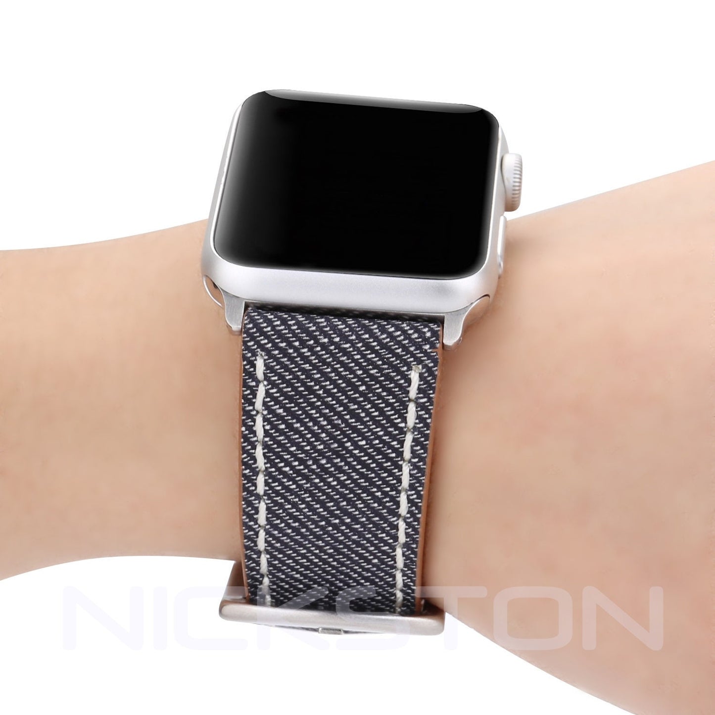 Apple AP-JD4 Highly Resistance for Watch 38mm 40 41mm 42mm 44mm 45mm 49mm Case Ultra 2 9 8 7 SE 6 5 4 3 2 1 Series Coated Leather Jeans Band