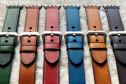 Apple Dark Brown Stitched Leather Band Strap Compatible with iWatch Ultra 2 9 8 7 SE 6 5 4 3 2 1 Bracelet 38mm 40mm 41mm 42mm 44mm 45mm 49mm