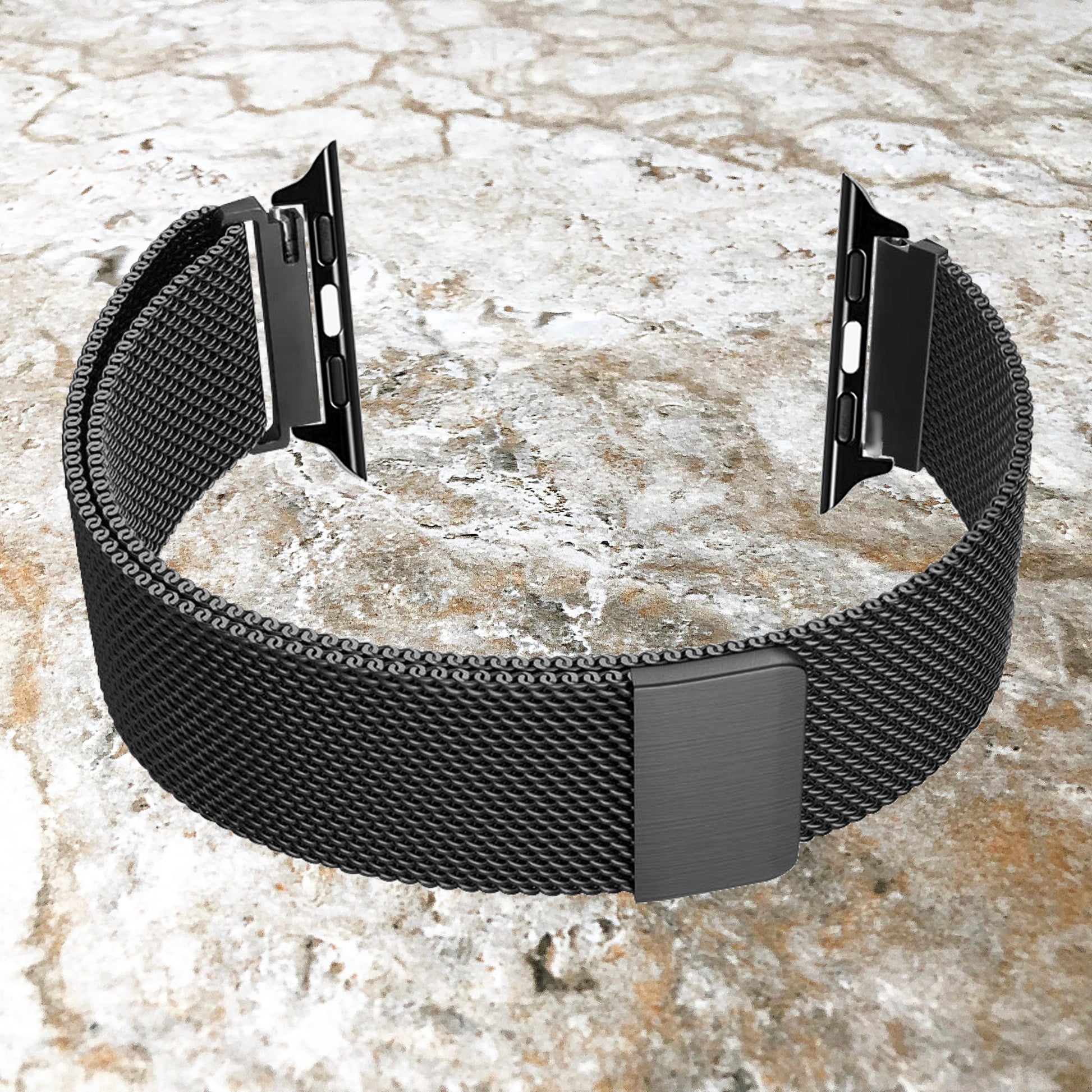 Apple Watch Black Band Set Crystal Bezel Bling Case Cover for Ultra 2 9 8 7 SE 6 5 4 3 2 1 49mm 45mm 44mm 42mm 41mm 40mm 38mm Milanese Strap