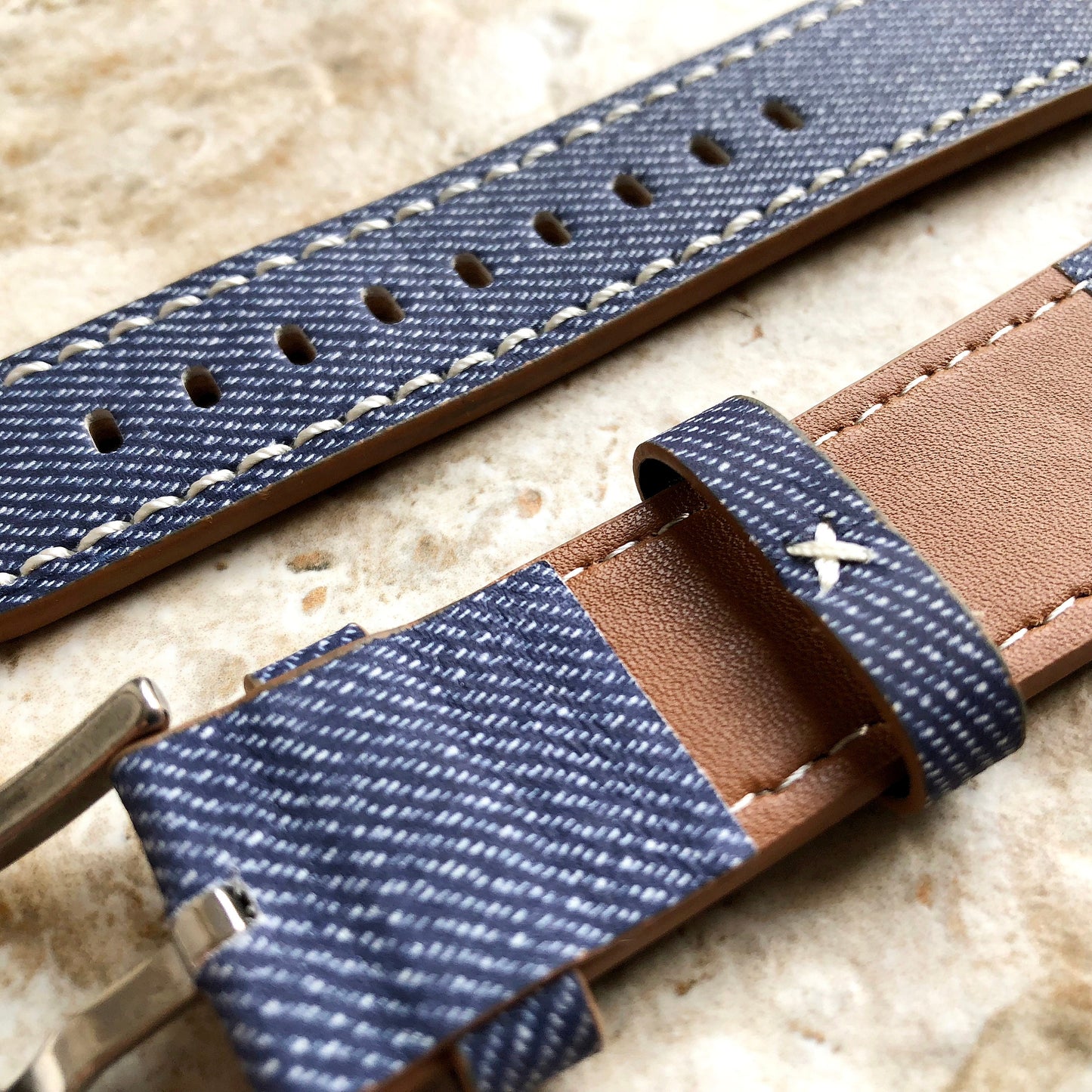 Apple AP-JB3 Highly Resistance Coated Soft Leather Print Jeans Band Strap for iWatch Ultra 2 49mm and 9 8 Series 41mm 45mm Case Bracelet