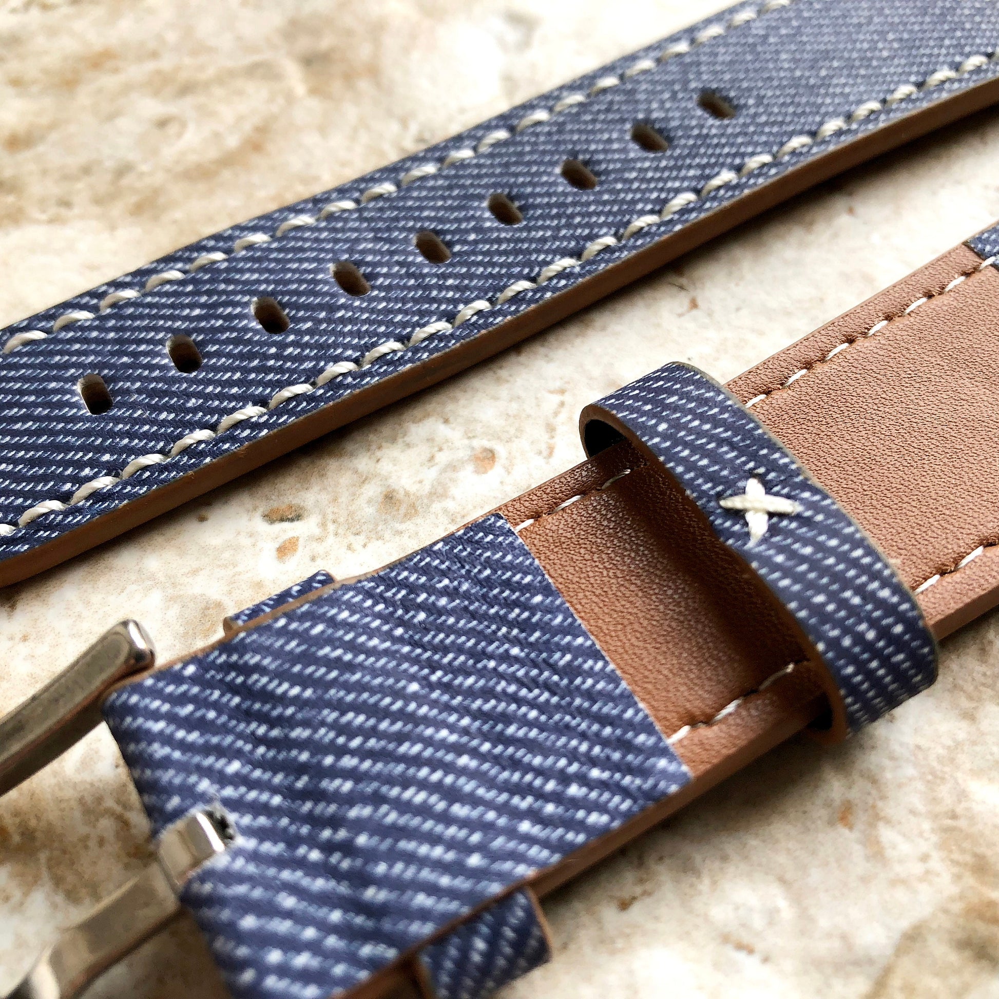 Apple AP-JB3 Highly Resistance Coated Soft Leather Print Jeans Band Strap for iWatch Ultra 2 49mm and 9 8 Series 41mm 45mm Case Bracelet