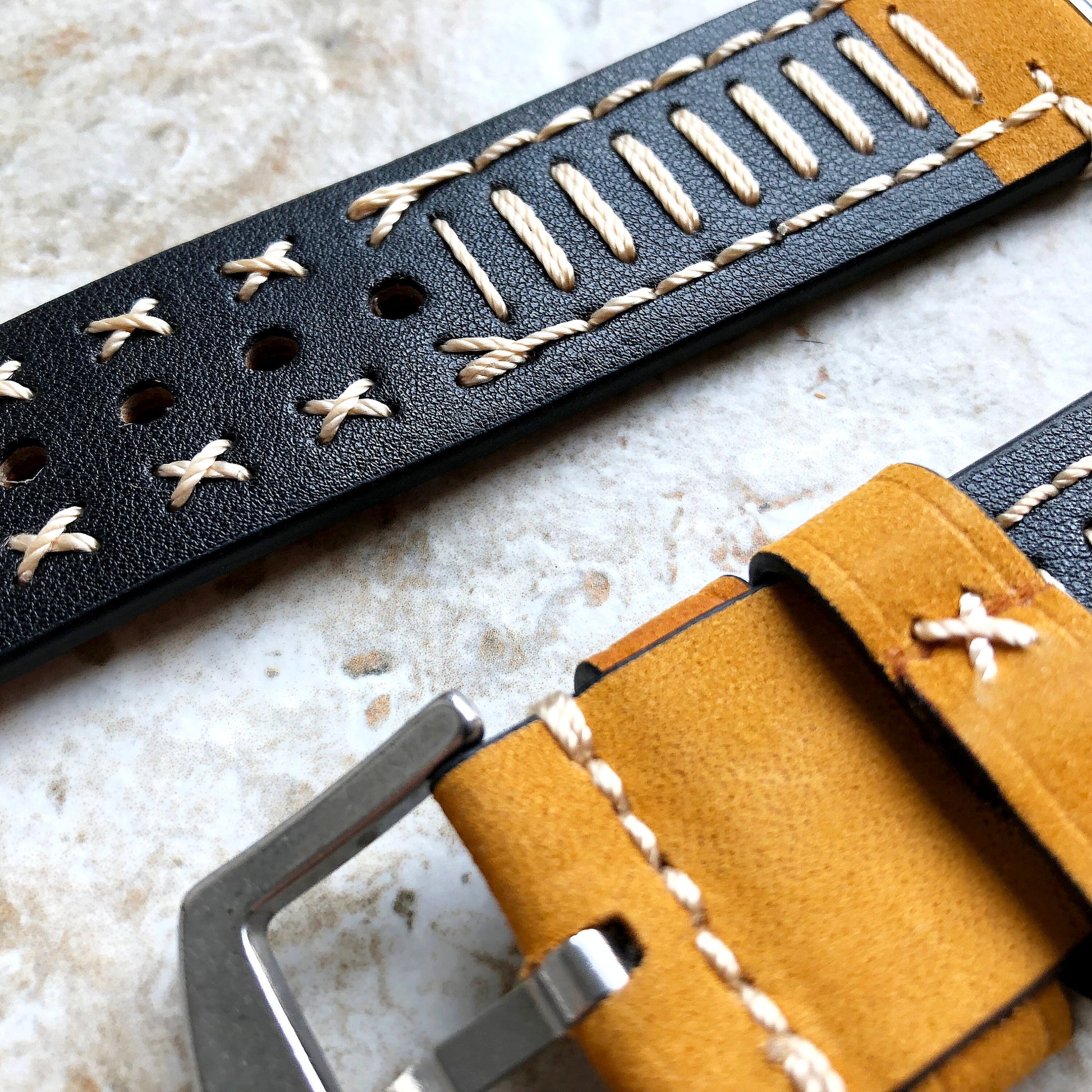 Apple Light Brown Three Layers Band for iWatch All Series 38mm 40mm 41mm 42mm 44mm 45mm 49mm Soft Leather Band Strap Bracelet Hand Stitched