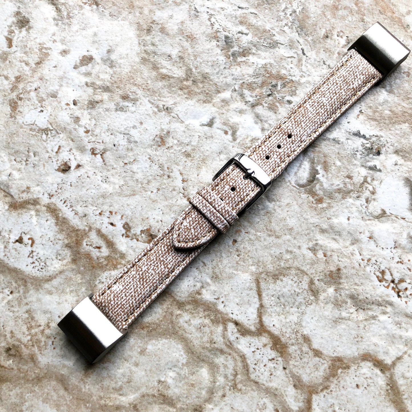Fitbit Charge 2 JW1-CH2 Soft Leather Jeans Band Strap Compatible with Fitness Tracker Replacement Wristband Bracelet Adapters Quick Release