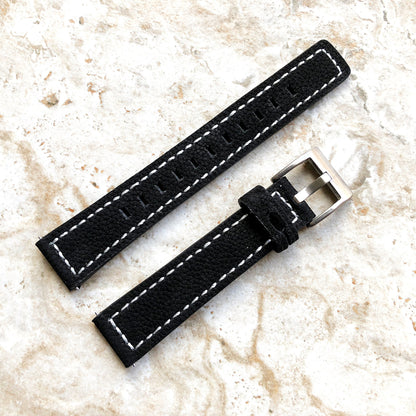 Garmin Black Suede Stitched Band for epix Pro Gen 2 42mm and fenix 6S Pro 5S fenix 5S Plus Leather Quick Fit Bracelet Watch Strap A20B18