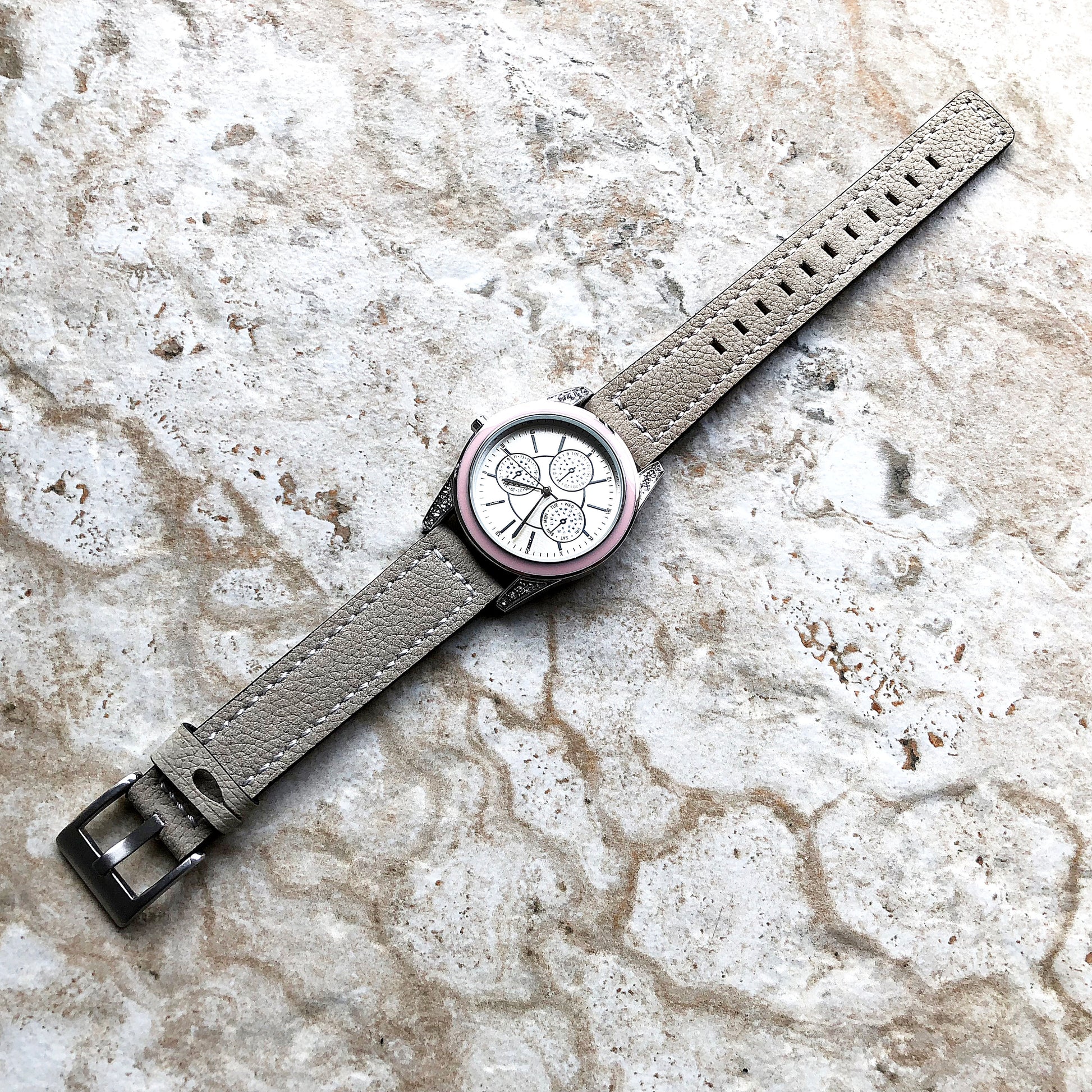 Garmin Gray Suede Stitched Band for D2 Delta S Instinct 2S Descent Mk2S Mk3 Mk3i 43mm Approach S70 42mm Leather Quick Fit Watch Strap A20B18