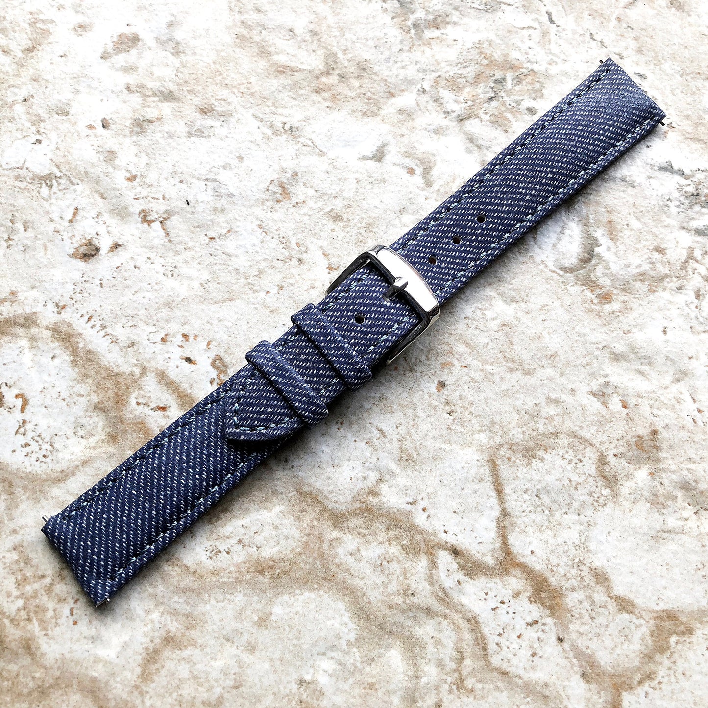 Garmin Jeans Printed JDB Bands Compatible with fenix 8 43mm 7S Pro Solar Sapphire fenix 6S Pro Sapphire Leather Strap Quick Fit A20-B18