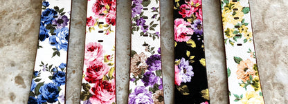Fitbit Ionic Yellow Floral FL-1 Soft Leather Band Strap for Watch Band Strap with Quick Release Adapters in Silver Rose Gold Black