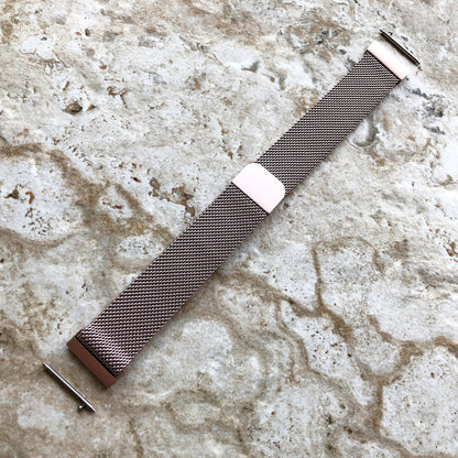 Garmin Pink Rose Gold Color Band for Forerunner 265S 255S Captain Marvel Rey Venu 3S 2S Vivoactive 4S Vivomove 3S St Steel Milanese -B18