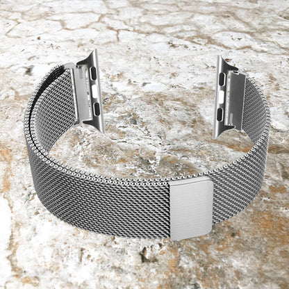 Apple Watch Silver Color Band Kit Crystal Case Bezel Cover for Ultra 2 9 8 7 SE 6 5 4 3 2 49mm 45mm 44mm 42mm 41mm 40mm 38mm Milanese Strap