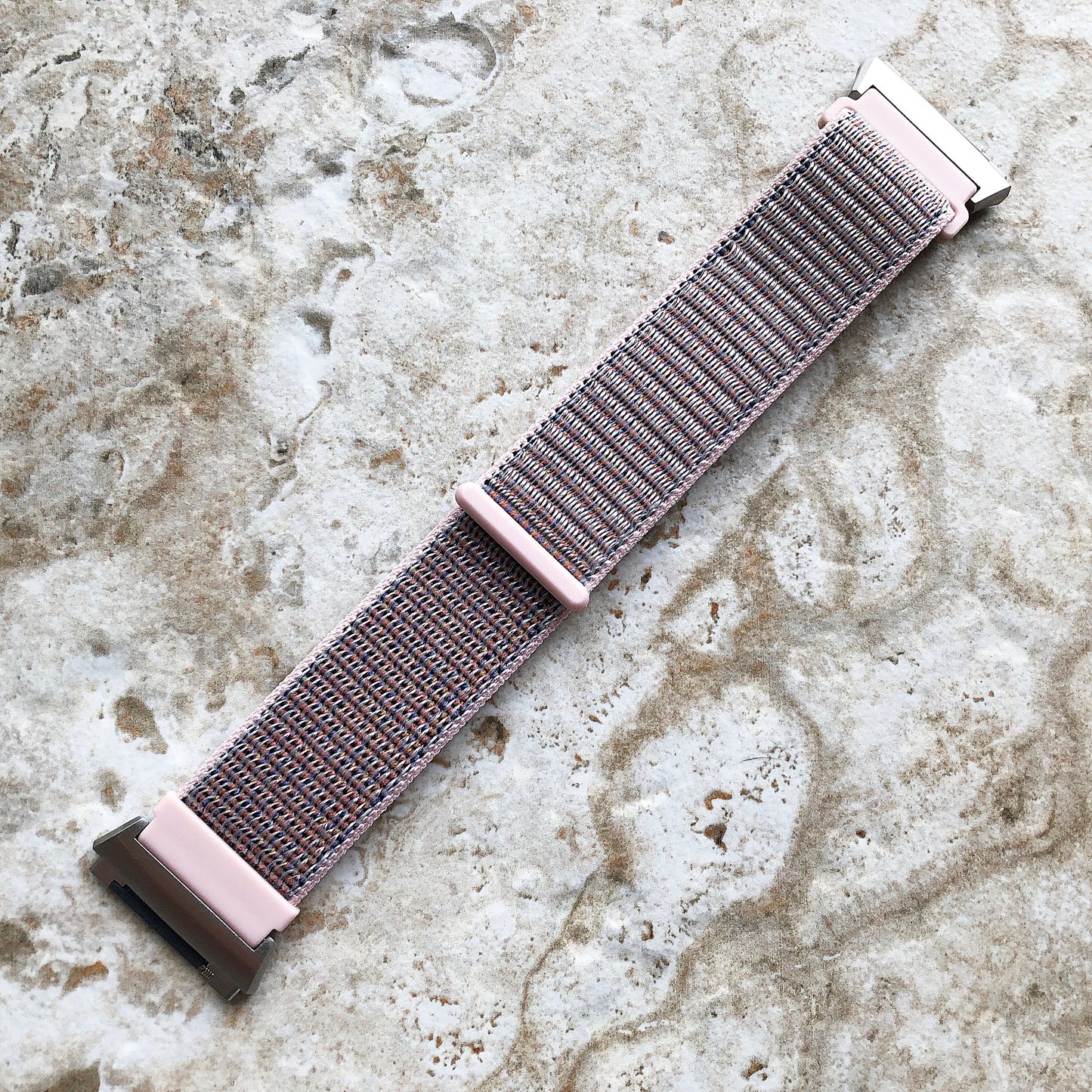 Fitbit Ionic Pink Sand Sports Loop n Hook Band Strap for Watch Band Strap Adjustable with Quick Release Adapters Silver Rose Gold Black