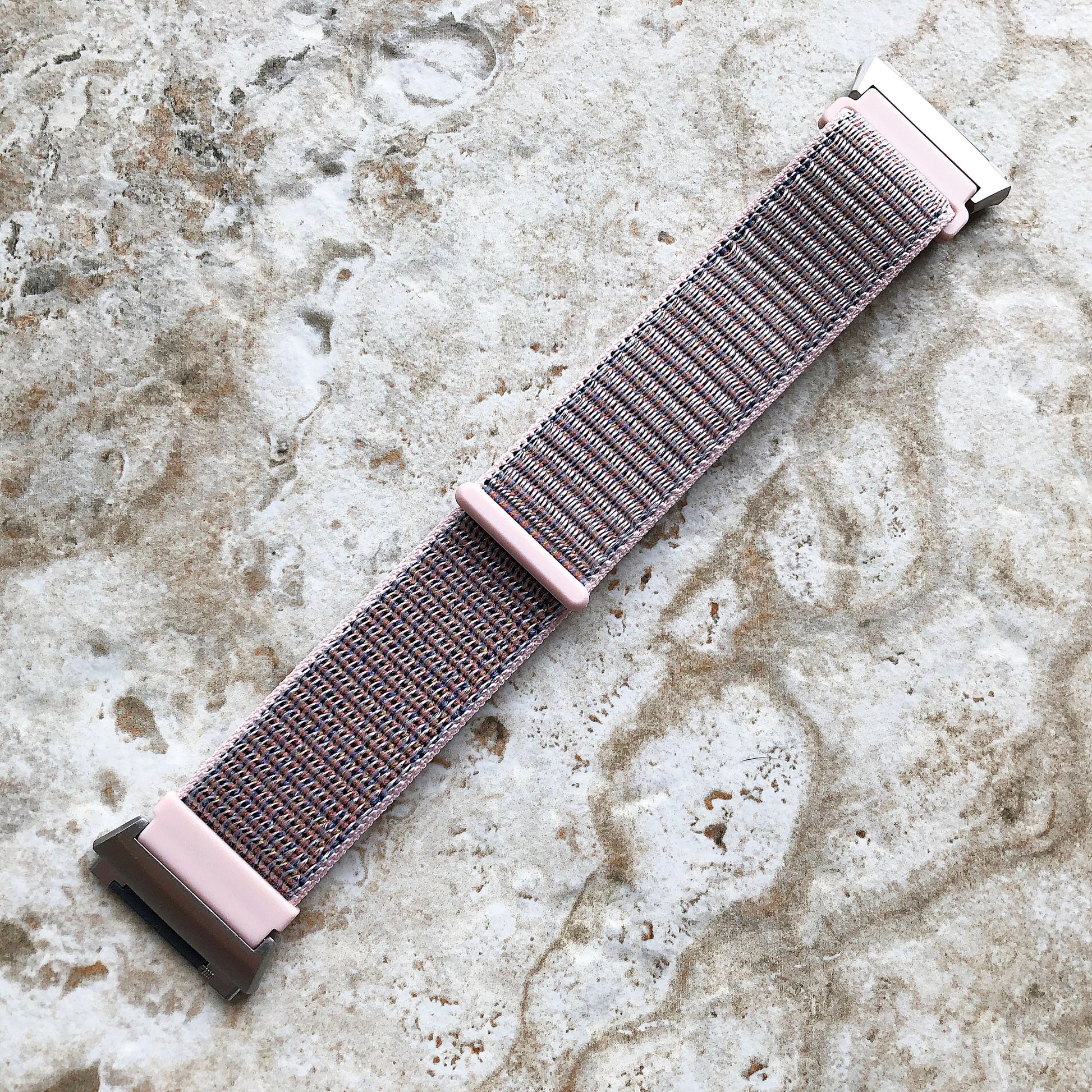 Fitbit Ionic Pink Sand Sports Loop n Hook Band Strap for Watch Band Strap Adjustable with Quick Release Adapters Silver Rose Gold Black