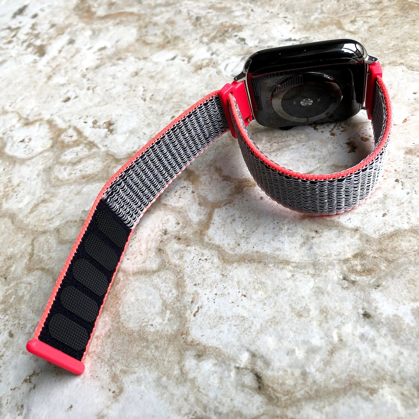 Apple Electric Pink Band Loop Hook for iWatch Ultra 2 9 8 7 SE 6 5 4 3 2 1 Series 38mm 40mm 41mm 42mm 44mm 45mm 49mm Sport Strap Nylon Weave