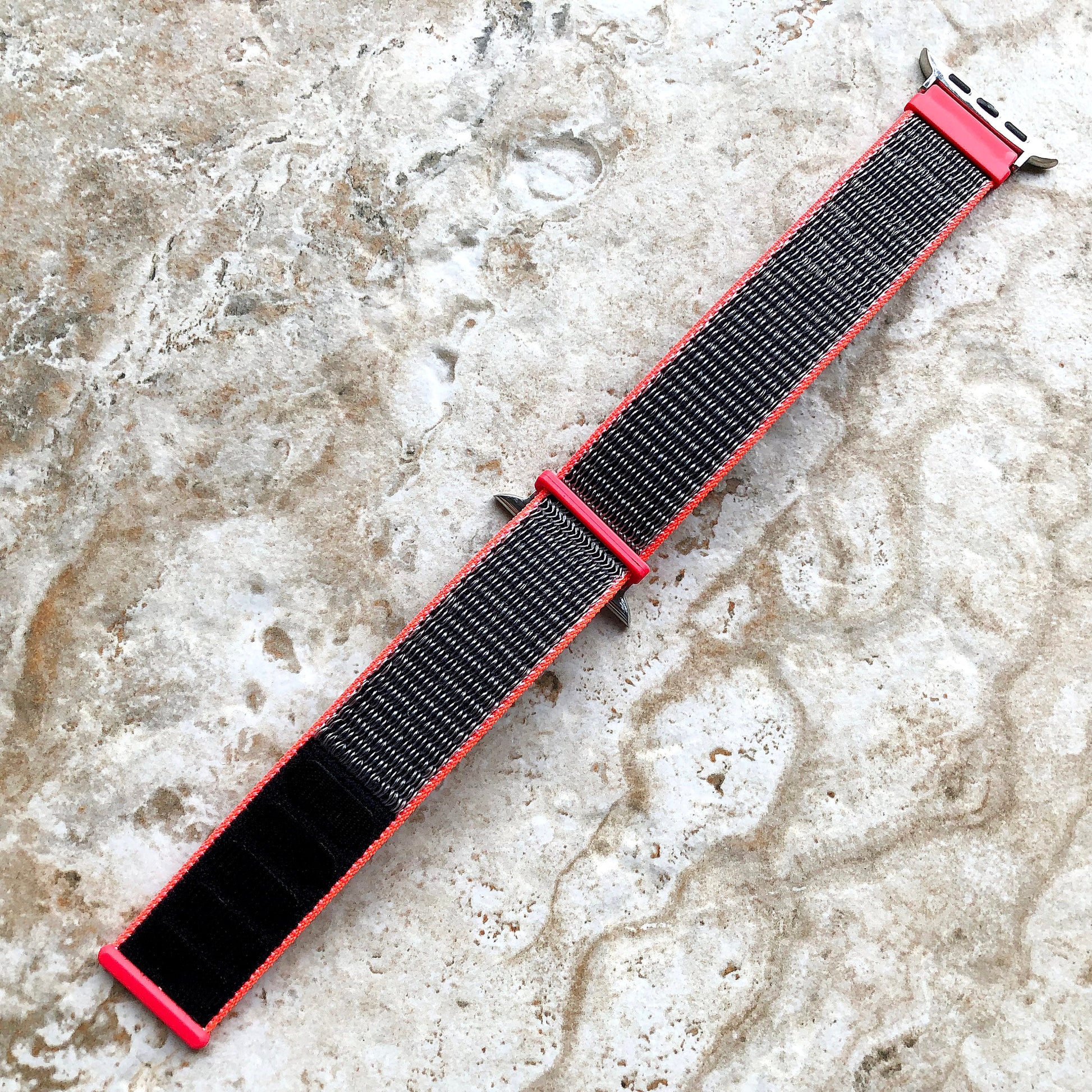 Apple Electric Pink Band Loop Hook for iWatch Ultra 2 9 8 7 SE 6 5 4 3 2 1 Series 38mm 40mm 41mm 42mm 44mm 45mm 49mm Sport Strap Nylon Weave