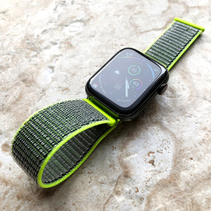 Apple Watch Flash Band Loop and Hook for iWatch Ultra 2 49mm and 9 8 Series 41mm 45mm Case Adjustable Sport Strap Nylon Weave Bracelet