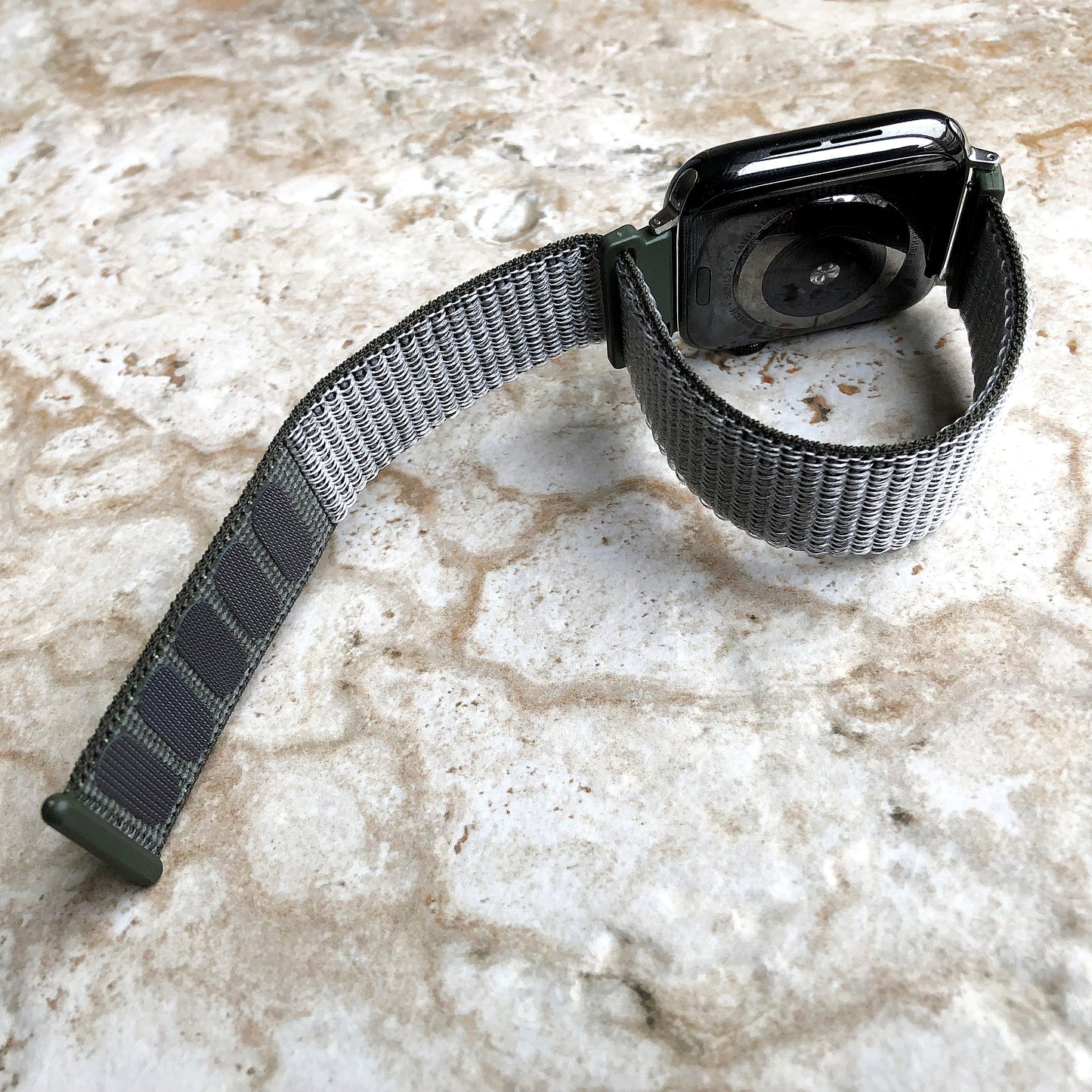 Apple Watch Green Olive Band Loop Hook for iWatch All Series 38mm 40mm 41mm 42mm 44mm 45mm 49mm Sports Adjustable Strap Soft Nylon Weave