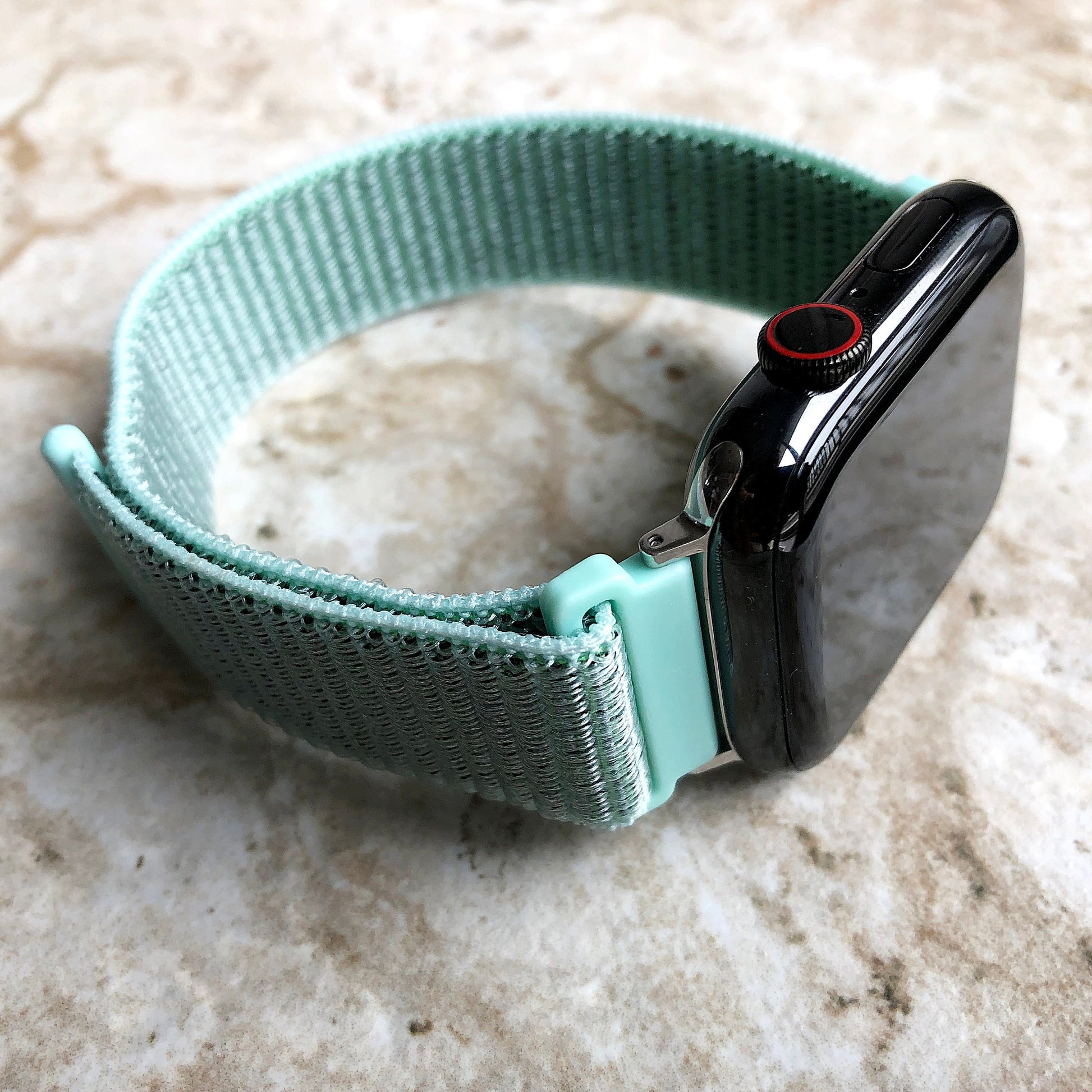 Apple Marine Green Band Loop and Hook for iWatch Ultra 2 49mm and 9 8 Series 41mm 45mm Case Adjustable Sport Strap Soft Nylon Weave