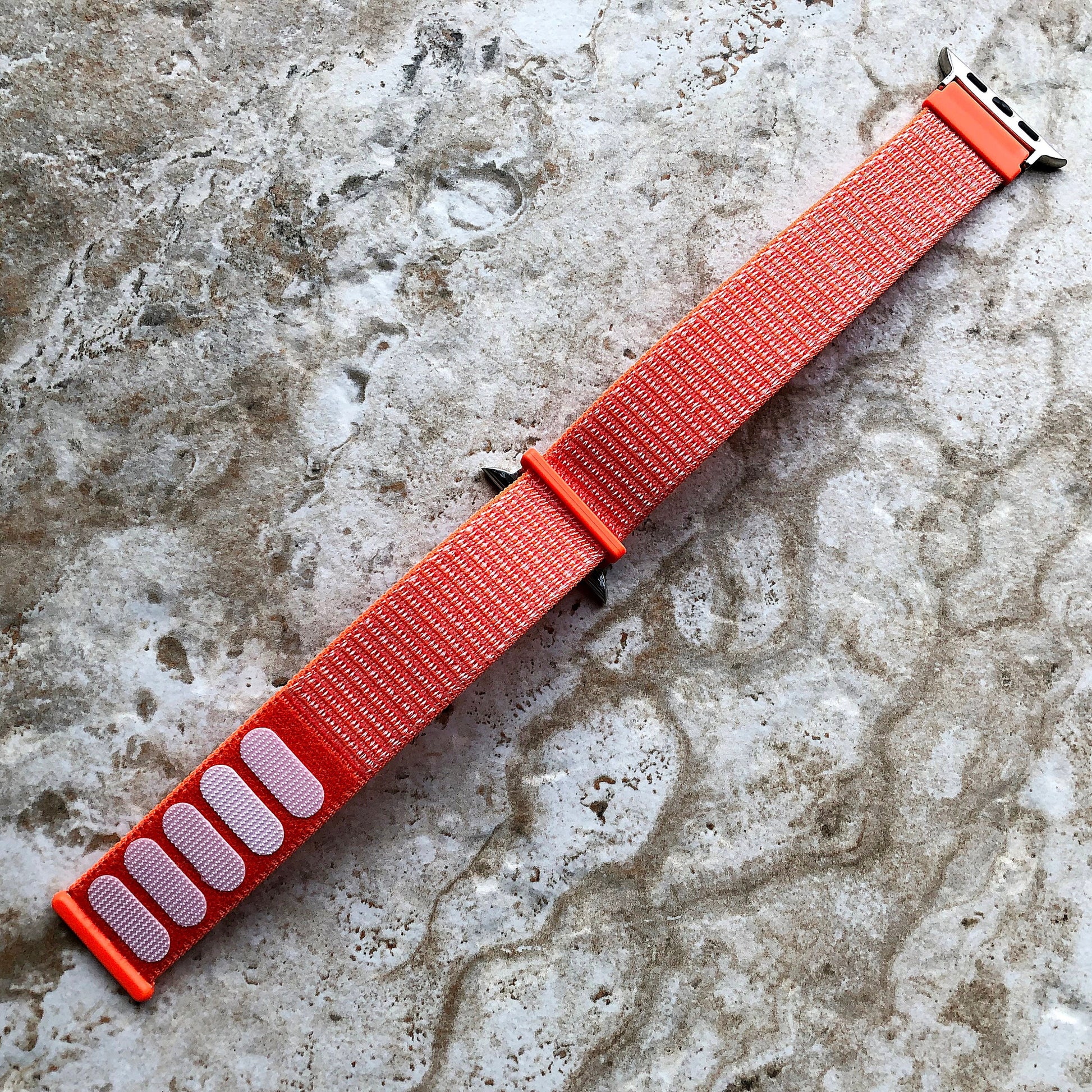 Apple Watch Spicy Orange Band Loop and Hook for iWatch Ultra 2 49mm and 9 8 Series 41mm 45mm Case Sport Adjustable Strap Soft Nylon Weave