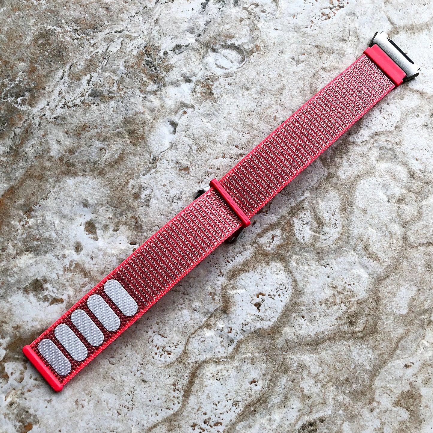 Fitbit Ionic Hot Pink Sports Loop n Hook Band Strap for Watch Band Strap Adjustable with Quick Release Adapters Silver Rose Gold Black