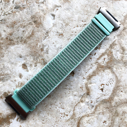 Fitbit Ionic Marine Green Sports Loop n Hook Band Strap for Watch Band Strap Adjustable with Quick Release Adapters Silver Rose Gold Black